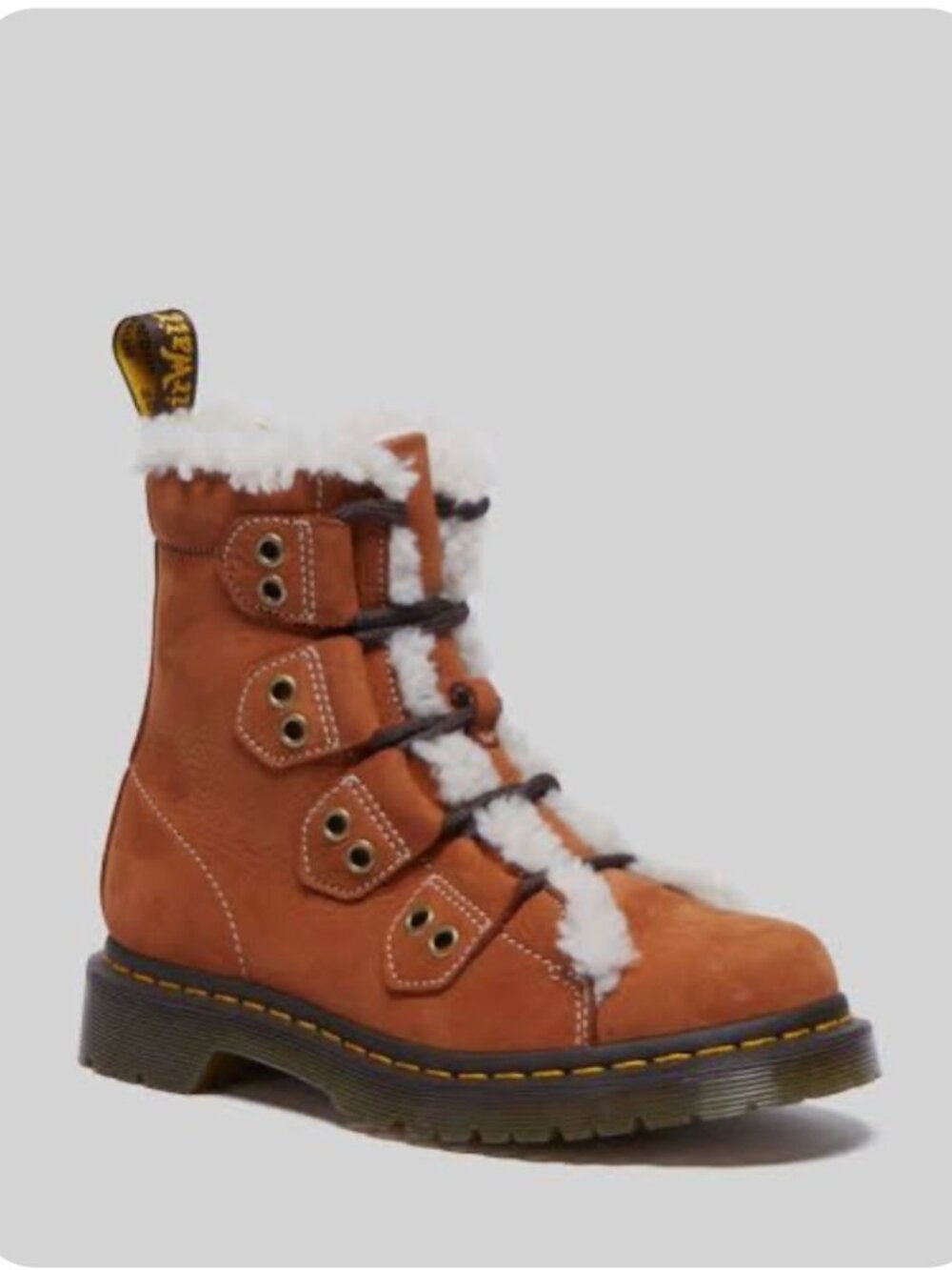 DR MARTEN 1460 BUTTERSOFT FUR LINED LACE UP - Sz 9